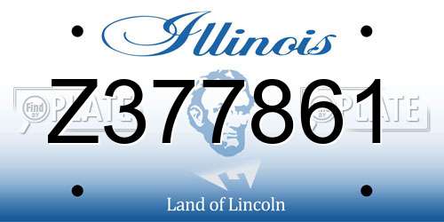 Z377861 Illinois License Plate