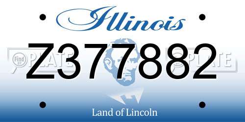 Z377882 Illinois License Plate