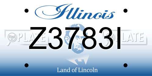Z3783I Illinois License Plate