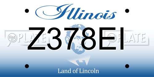 Z378EI Illinois License Plate
