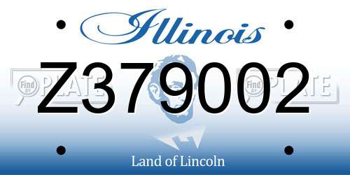 Z379002 Illinois License Plate
