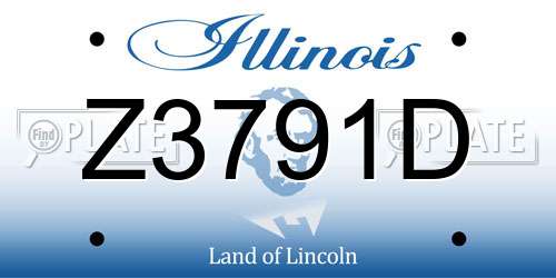 Z3791D Illinois License Plate
