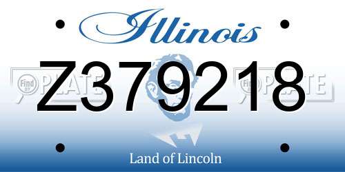 Z379218 Illinois License Plate