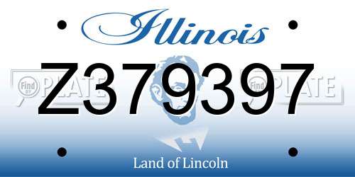 Z379397 Illinois License Plate