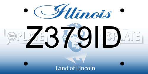 Z379ID Illinois License Plate