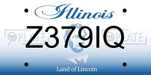 Z379IQ Illinois License Plate