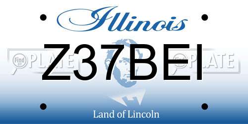 Z37BEI Illinois License Plate