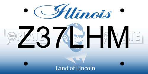 Z37LHM Illinois License Plate