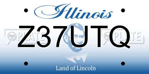 Z37UTQ Illinois License Plate