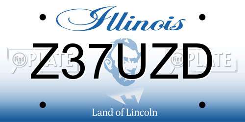 Z37UZD Illinois License Plate