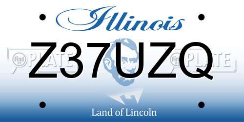 Z37UZQ Illinois License Plate