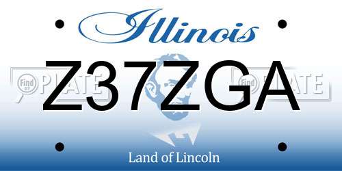 Z37ZGA Illinois License Plate