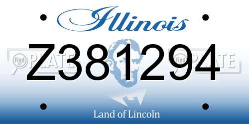 Z381294 Illinois License Plate