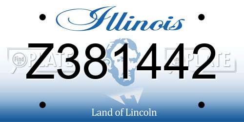 Z381442 Illinois License Plate