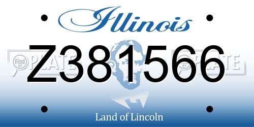 Z381566 Illinois License Plate