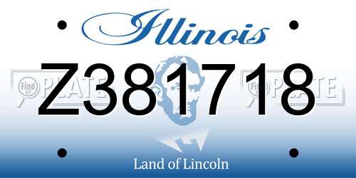 Z381718 Illinois License Plate