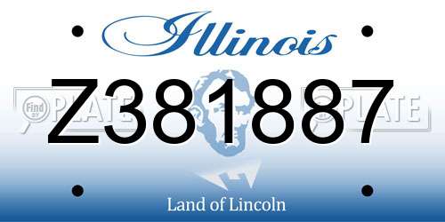 Z381887 Illinois License Plate