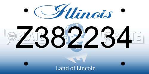 Z382234 Illinois License Plate