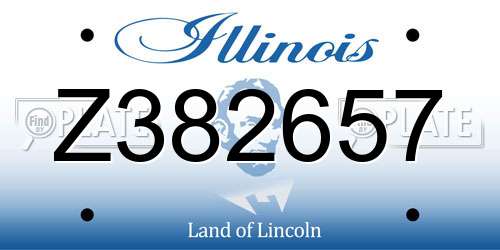 Z382657 Illinois License Plate