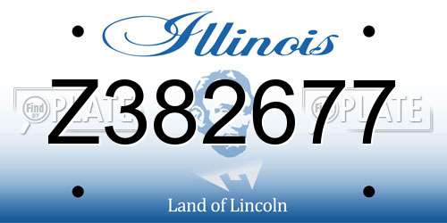 Z382677 Illinois License Plate