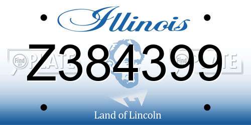 Z384399 Illinois License Plate