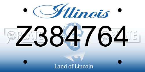 Z384764 Illinois License Plate