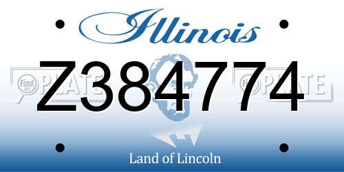 Z384774 Illinois License Plate
