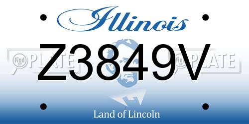Z3849V Illinois License Plate