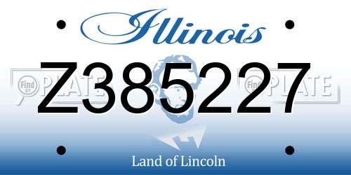 Z385227 Illinois License Plate