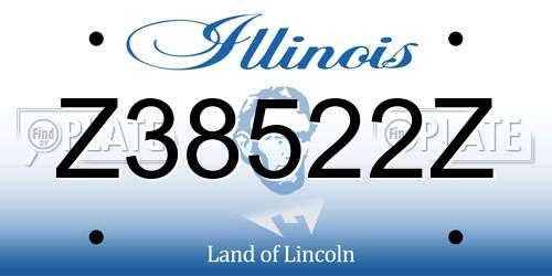 Z38522Z Illinois License Plate