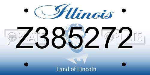 Z385272 Illinois License Plate