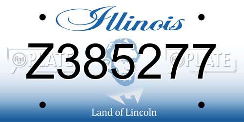 Z385277 Illinois License Plate