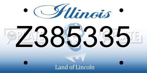 Z385335 Illinois License Plate