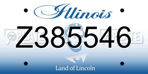 Z385546 Illinois License Plate