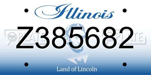 Z385682 Illinois License Plate