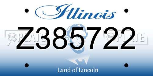 Z385722 Illinois License Plate