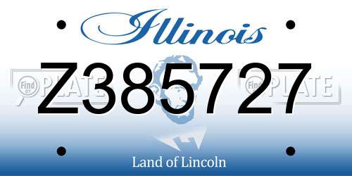 Z385727 Illinois License Plate