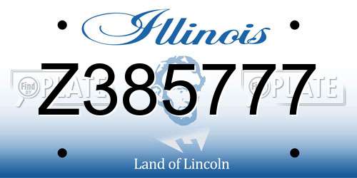 Z385777 Illinois License Plate
