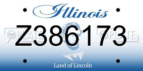 Z386173 Illinois License Plate