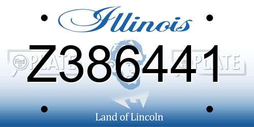 Z386441 Illinois License Plate