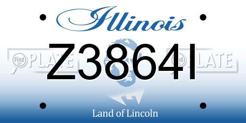 Z3864I Illinois License Plate