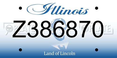 Z386870 Illinois License Plate