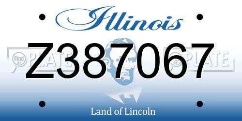 Z387067 Illinois License Plate