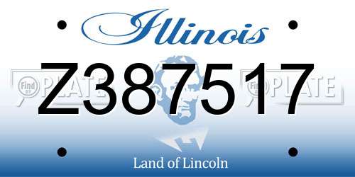 Z387517 Illinois License Plate