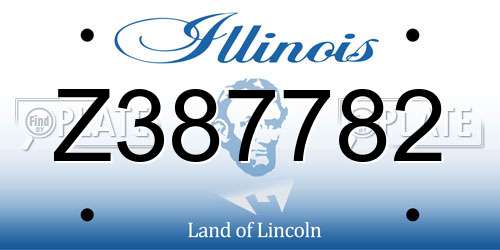 Z387782 Illinois License Plate