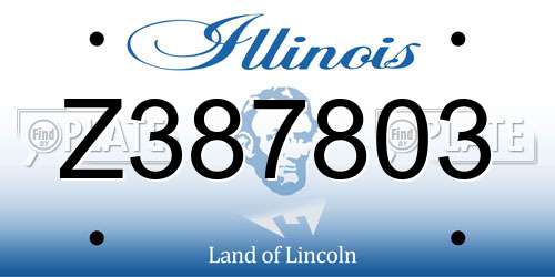 Z387803 Illinois License Plate