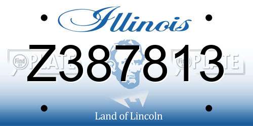 Z387813 Illinois License Plate