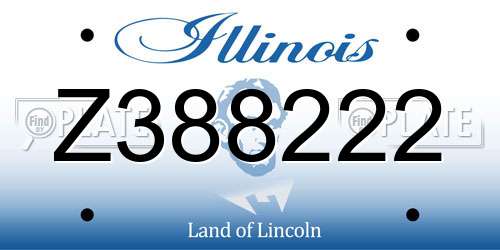 Z388222 Illinois License Plate