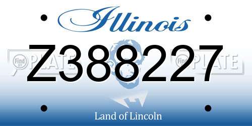 Z388227 Illinois License Plate