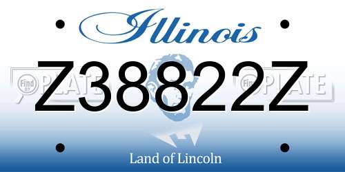 Z38822Z Illinois License Plate
